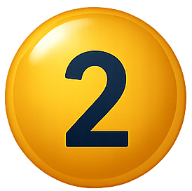 Gold icon with a number 2 in it